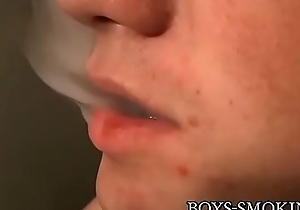 Hot Bryce Corbin smokes and wanks inhibit shaving his offal