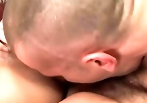 Ruined brunette mom gives a head to young wanker while getting their way beaver tongue fucked beside FFM