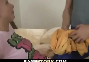 Blonde swindling swallows his furious hard cock