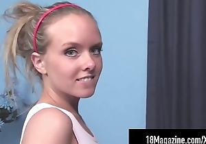 Domineer Blonde Innocent Legal age teenager Brittany Line Teases Aloft Webcam!